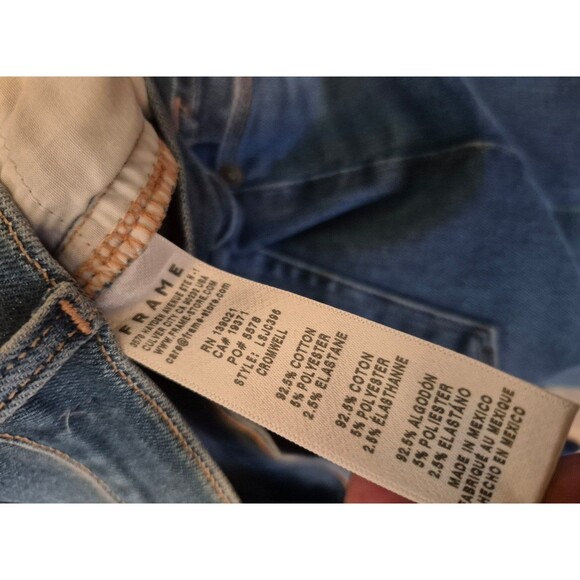 FRAME le Skinny de Jeanne Crop Jeans Stretch Denim Jeans Medium Wash sz 26 - Picture 7 of 7
